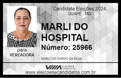 Candidato MARLY ENFERMEIRA 2024 - GUAPÉ - Eleições