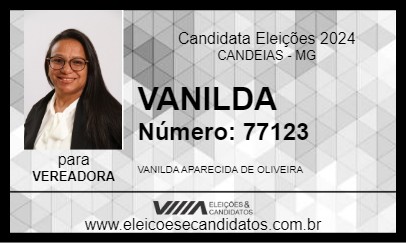 Candidato VANILDA 2024 - CANDEIAS - Eleições