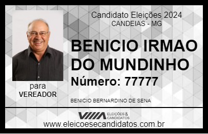 Candidato BENICIO IRMAO DO MUNDINHO 2024 - CANDEIAS - Eleições