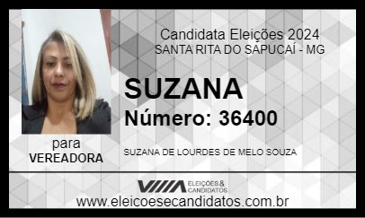 Candidato SUZANA 2024 - SANTA RITA DO SAPUCAÍ - Eleições