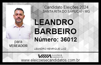 Candidato LEANDRO BARBEIRO 2024 - SANTA RITA DO SAPUCAÍ - Eleições