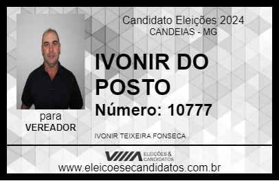 Candidato IVONIR DO POSTO 2024 - CANDEIAS - Eleições