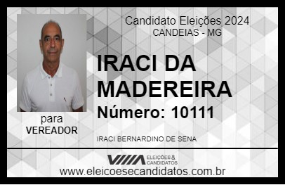 Candidato IRACI DA MADEREIRA 2024 - CANDEIAS - Eleições