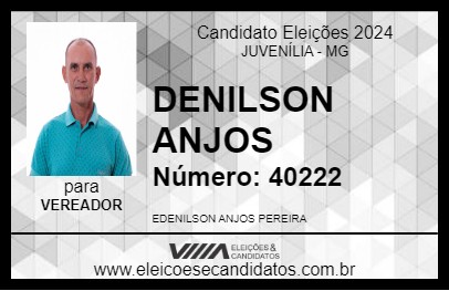 Candidato DENILSON ANJOS 2024 - JUVENÍLIA - Eleições