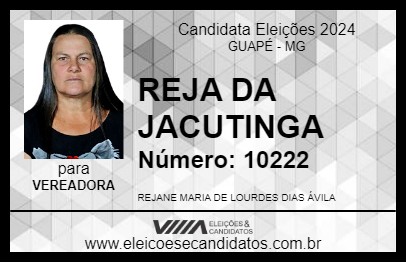 Candidato REJA DA JACUTINGA 2024 - GUAPÉ - Eleições