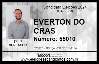 Candidato EVERTON ASSISTENTE SOCIAL 2024 - GUAPÉ - Eleições