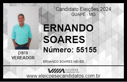 Candidato ERNANDO SOARES 2024 - GUAPÉ - Eleições