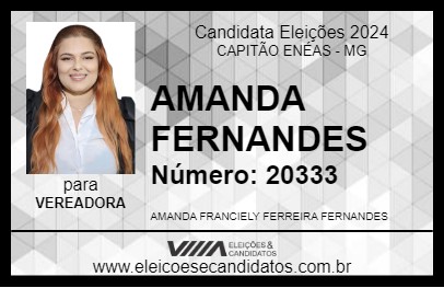 Candidato AMANDA FERNANDES 2024 - CAPITÃO ENÉAS - Eleições