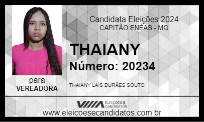 Candidato THAIANY 2024 - CAPITÃO ENÉAS - Eleições