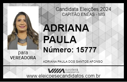 Candidato ADRIANA PAULA 2024 - CAPITÃO ENÉAS - Eleições