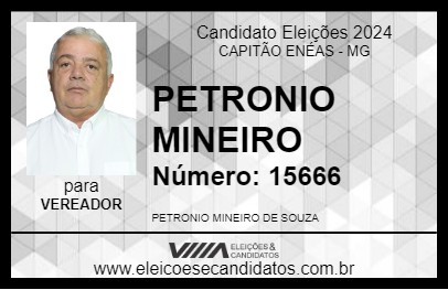 Candidato PETRONIO MINEIRO 2024 - CAPITÃO ENÉAS - Eleições