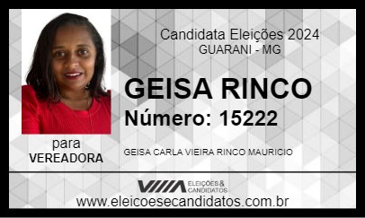 Candidato GEISA RINCO 2024 - GUARANI - Eleições