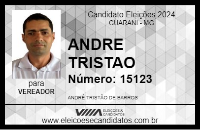 Candidato ANDRE TRISTAO 2024 - GUARANI - Eleições