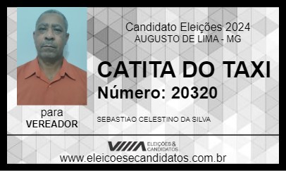 Candidato CATITA DO TAXI 2024 - AUGUSTO DE LIMA - Eleições