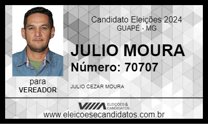 Candidato JULIO MOURA 2024 - GUAPÉ - Eleições