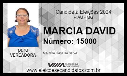 Candidato MARCIA DAVID 2024 - PIAU - Eleições