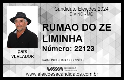 Candidato RUMAO DO ZE LIMINHA 2024 - DIVINO - Eleições