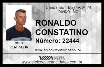 Candidato RONALDO CONSTATINO 2024 - DIVINO - Eleições