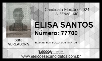 Candidato ELISA SANTOS 2024 - ALFENAS - Eleições