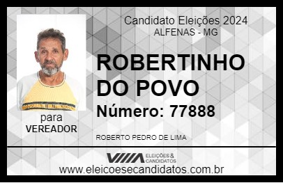 Candidato ROBERTINHO DO POVO 2024 - ALFENAS - Eleições