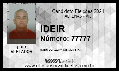 Candidato IDEIR 2024 - ALFENAS - Eleições