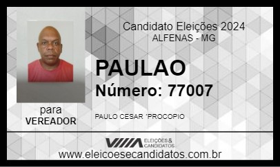 Candidato PAULAO 2024 - ALFENAS - Eleições