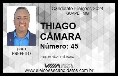 Candidato THIAGO CÂMARA 2024 - GUAPÉ - Eleições