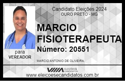 Candidato MARCIO FISIOTERAPEUTA 2024 - OURO PRETO - Eleições