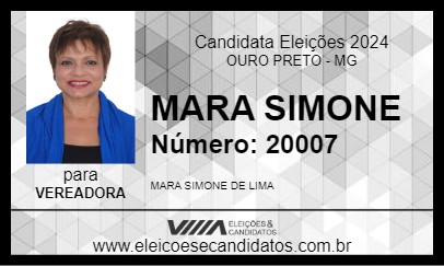 Candidato MARA SIMONE 2024 - OURO PRETO - Eleições