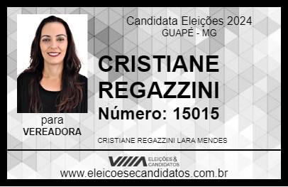 Candidato CRISTIANE REGAZZINI 2024 - GUAPÉ - Eleições