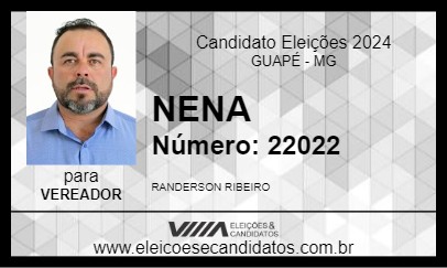 Candidato NENA 2024 - GUAPÉ - Eleições