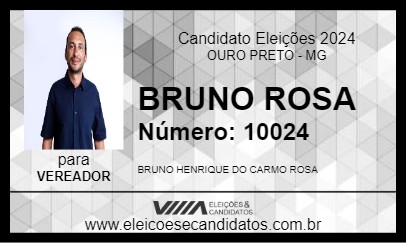 Candidato BRUNO ROSA 2024 - OURO PRETO - Eleições