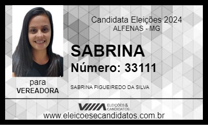 Candidato SABRINA 2024 - ALFENAS - Eleições