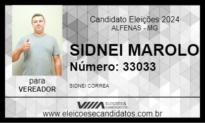 Candidato SIDNEI MAROLO 2024 - ALFENAS - Eleições