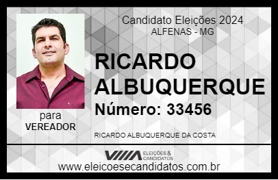 Candidato RICARDO ALBUQUERQUE 2024 - ALFENAS - Eleições