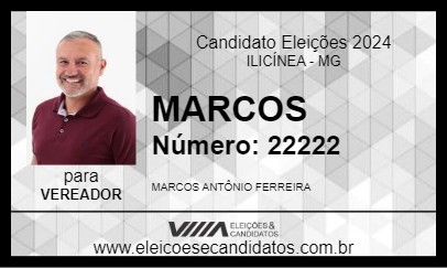 Candidato MARCOS 2024 - ILICÍNEA - Eleições