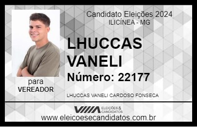 Candidato LHUCCAS VANELI 2024 - ILICÍNEA - Eleições