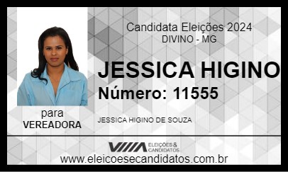 Candidato JESSICA HIGINO 2024 - DIVINO - Eleições