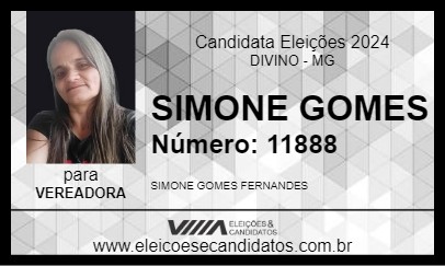 Candidato SIMONE GOMES 2024 - DIVINO - Eleições