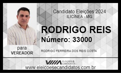 Candidato RODRIGO REIS 2024 - ILICÍNEA - Eleições