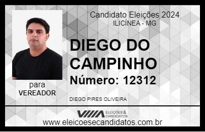 Candidato DIEGO DO CAMPINHO 2024 - ILICÍNEA - Eleições