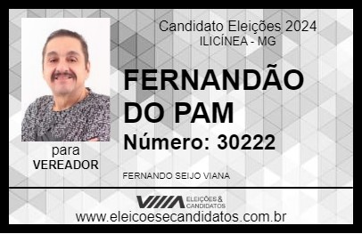 Candidato FERNANDÃO DO PAM 2024 - ILICÍNEA - Eleições