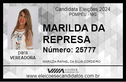 Candidato MARILDA DA REPRESA 2024 - POMPÉU - Eleições