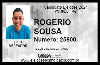 Candidato ROGERIO SOUSA 2024 - POMPÉU - Eleições