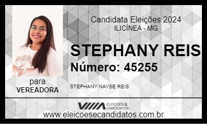 Candidato STEPHANY REIS 2024 - ILICÍNEA - Eleições