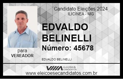 Candidato EDVALDO BELINELLI 2024 - ILICÍNEA - Eleições