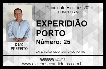 Candidato EXPERIDIÃO PORTO 2024 - POMPÉU - Eleições