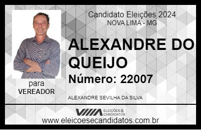 Candidato ALEXANDRE DO QUEIJO 2024 - NOVA LIMA - Eleições