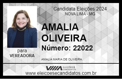 Candidato AMALIA OLIVEIRA 2024 - NOVA LIMA - Eleições