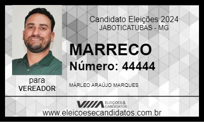 Candidato MARRECO 2024 - JABOTICATUBAS - Eleições